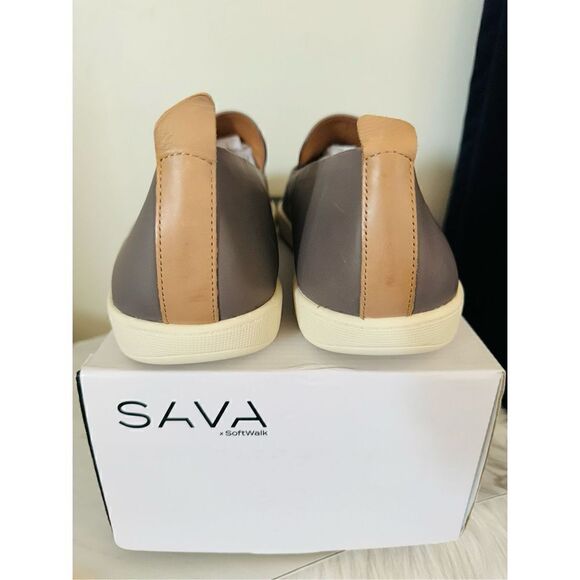 SAVA Nell Flat Italian Leather Slip on Shoe, Size 11.5/12, Euro 42, Gray, NWT - Picture 7 of 16